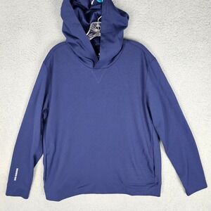 Greatness Wins Hoodie Mens Large Blue Performance Pullover 325M2M0105 Athletic